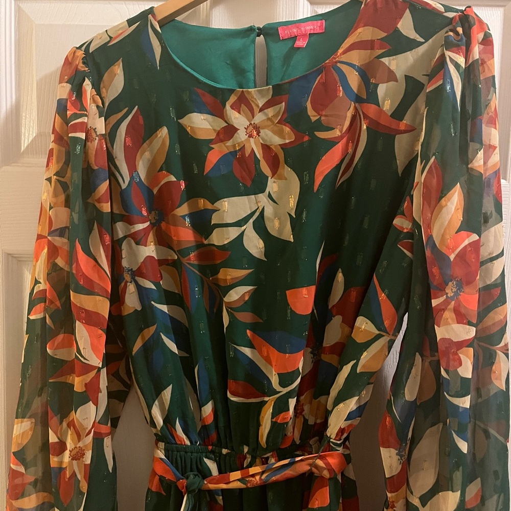 Flying Tomato Multicolor Floral Long Sleeve Dress